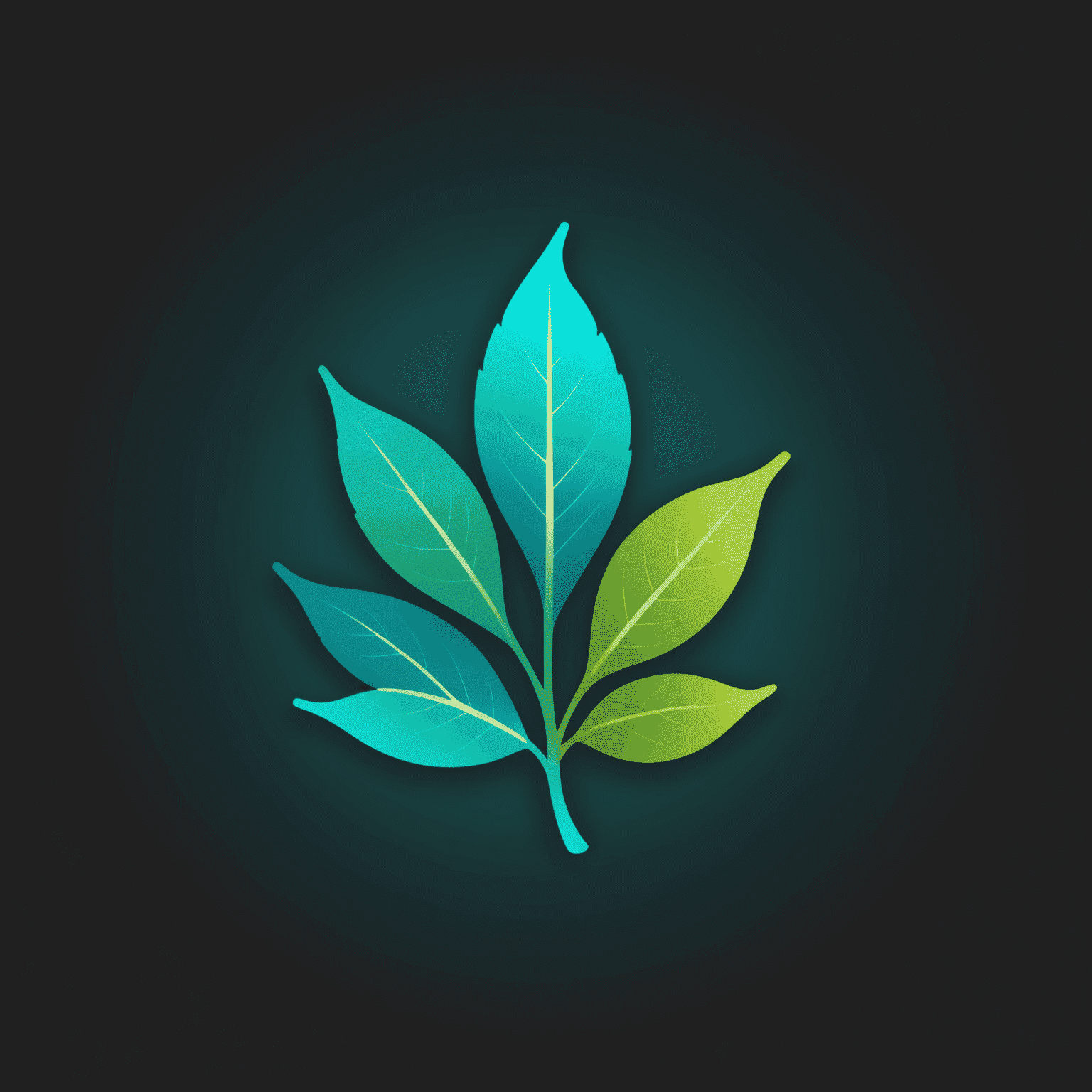 VitaGlow logo: A vibrant teal and lime gradient text with a stylized leaf icon
