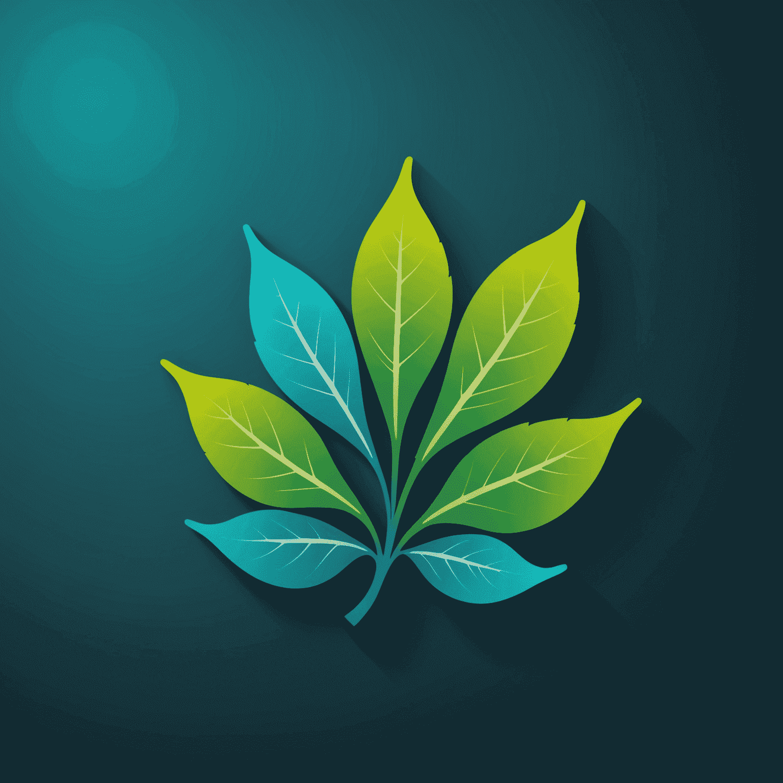 VitaGlow logo: A vibrant teal and lime gradient text with a stylized leaf icon