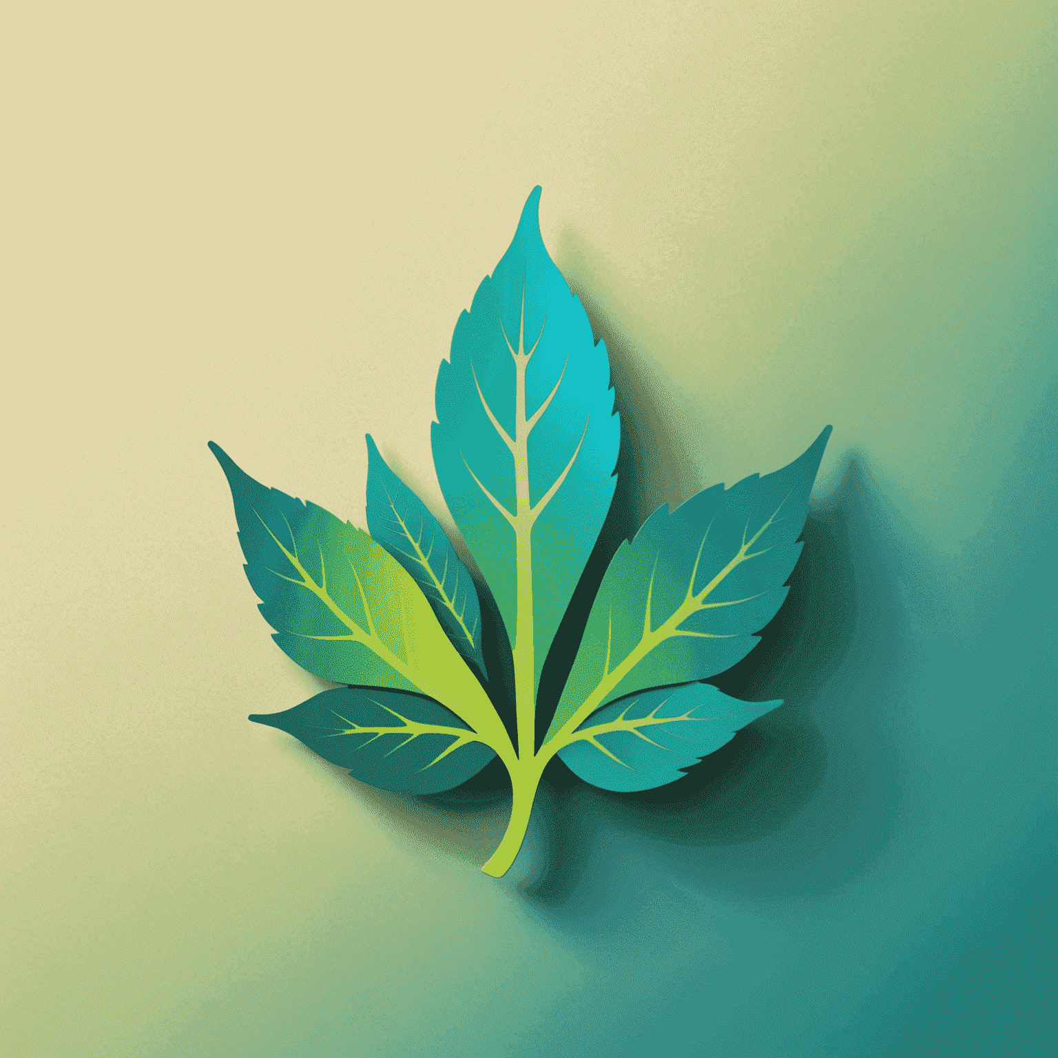 VitaGlow logo: A vibrant teal and lime gradient text with a stylized leaf icon