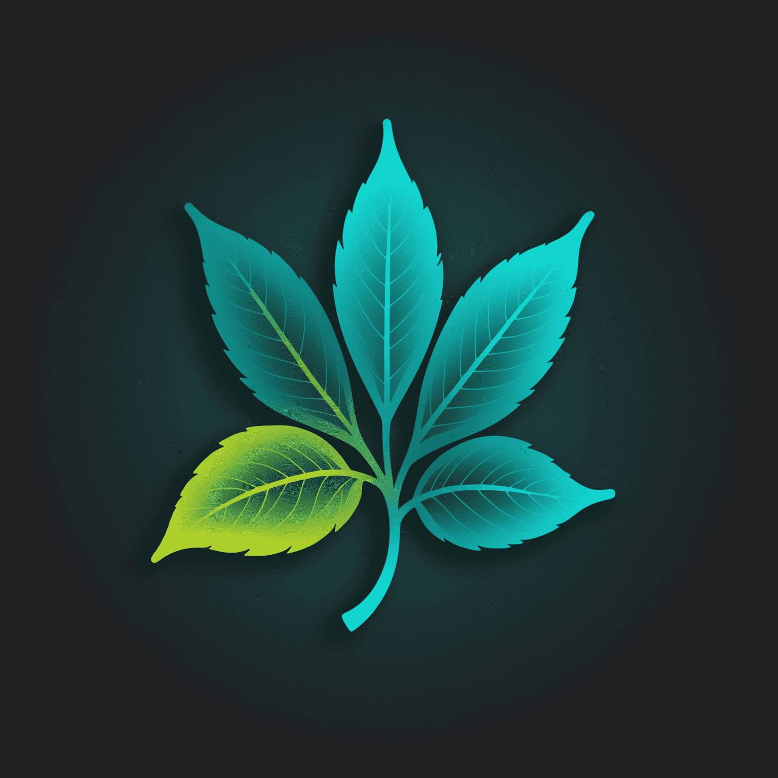 VitaGlow logo: A vibrant teal and lime gradient text with a stylized leaf icon